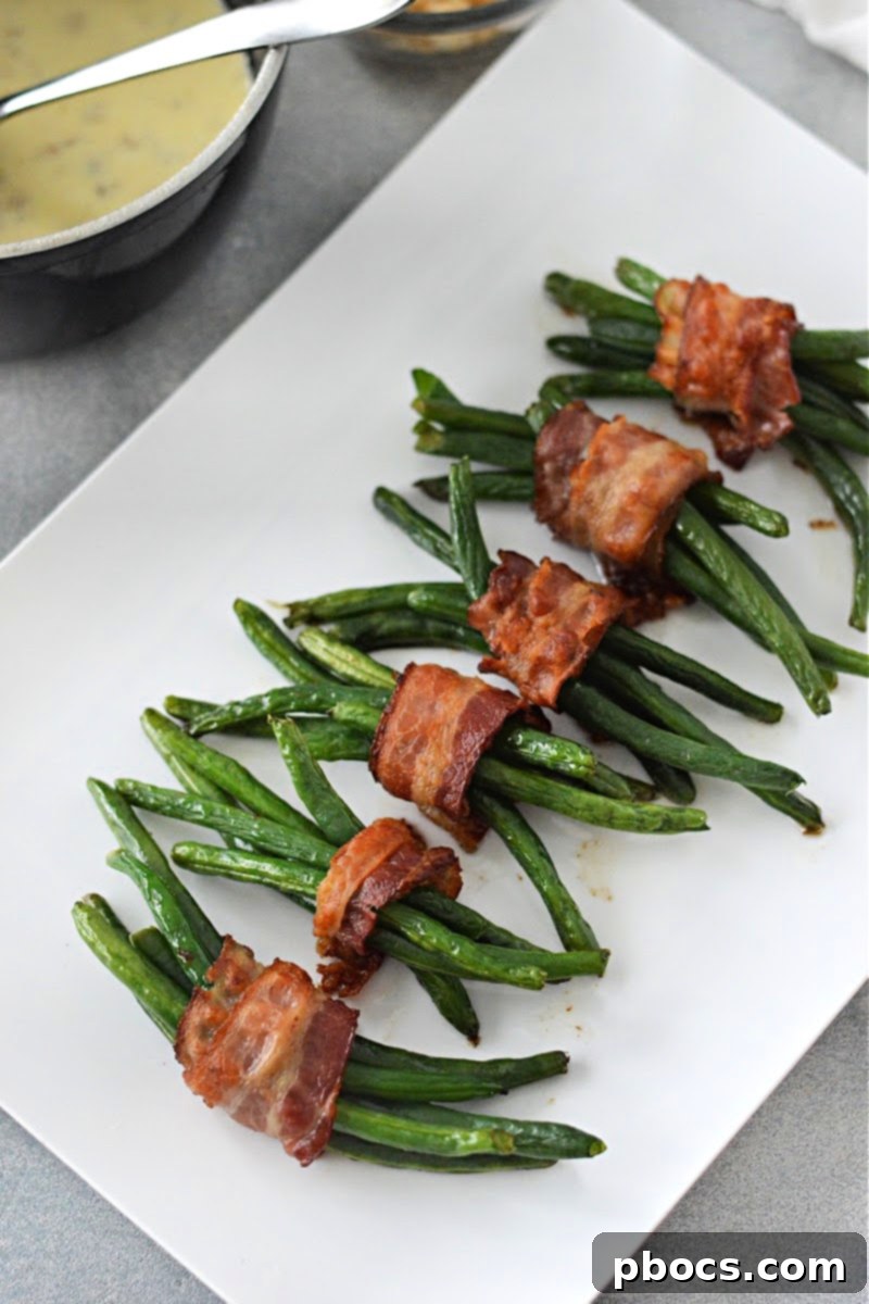 Keto Green Bean Casserole Bacon Bundles
