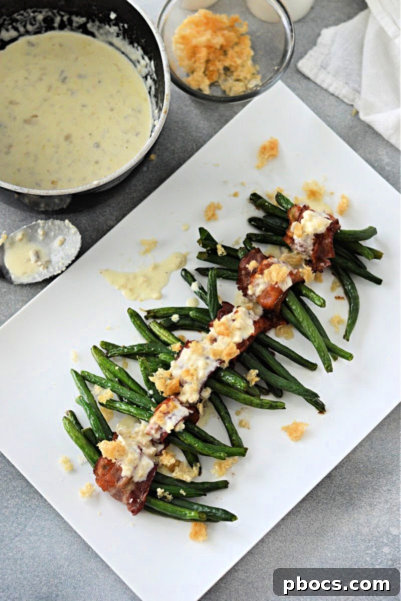 Keto Green Bean Casserole Bacon Bundles