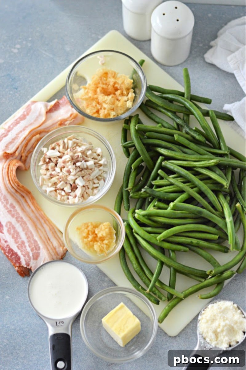 Keto Green Bean Casserole Bacon Bundles Ingredients