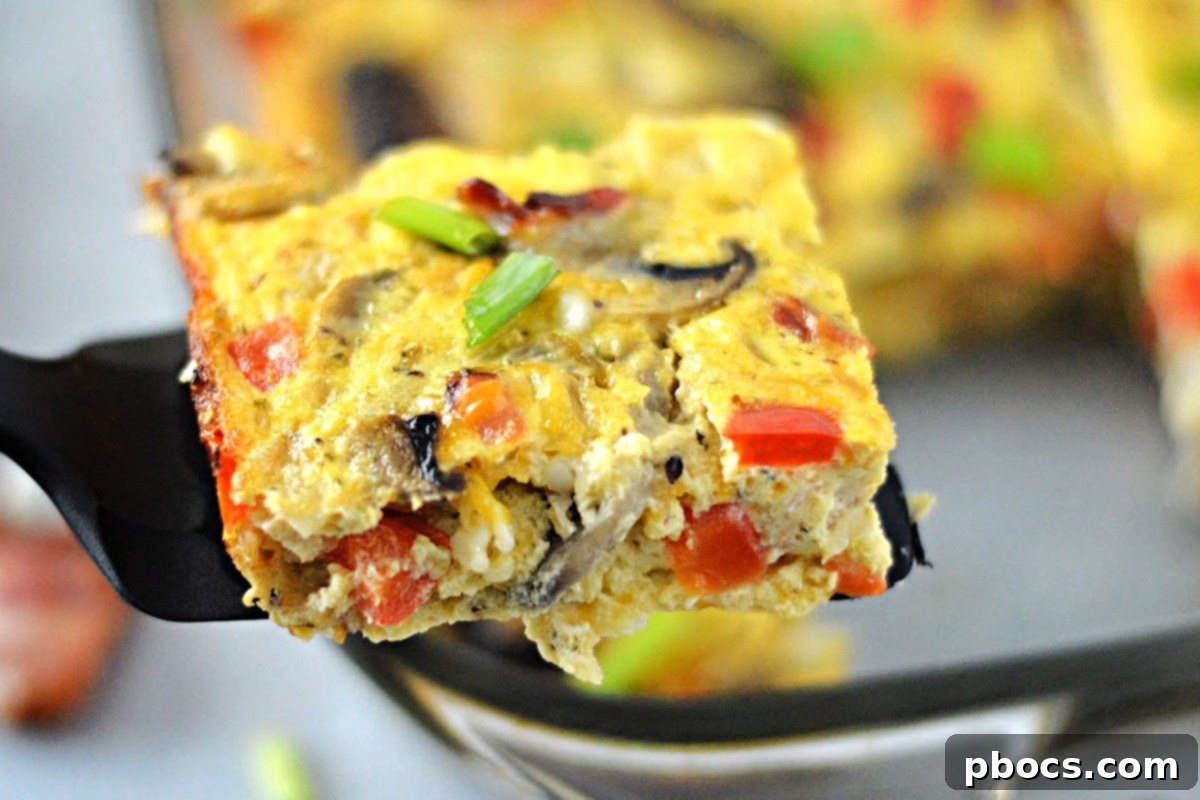 Low-Carb Cottage Cheese Egg Bake - third image with skillet