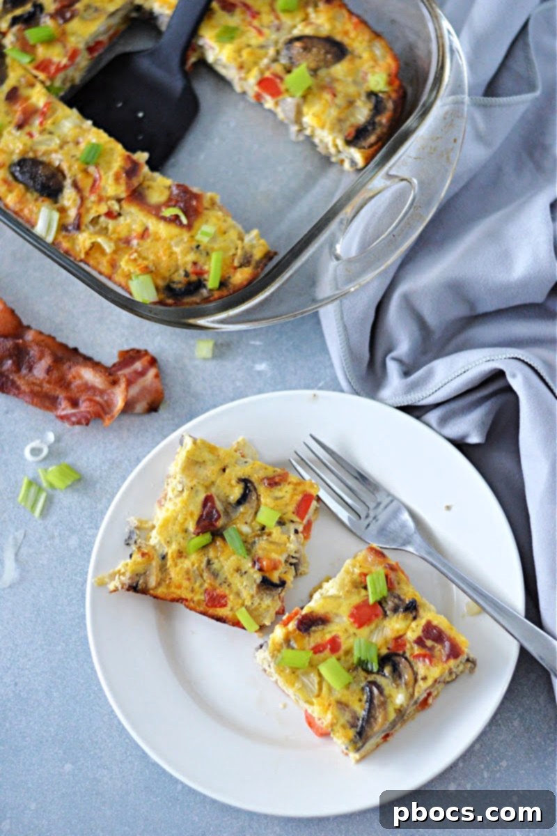 Low-Carb Cottage Cheese Egg Bake - fourth image, colorful