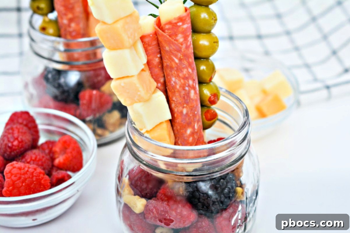 Grab-and-Go Keto Charcuterie Jars 3 Keto Charcuterie Jars