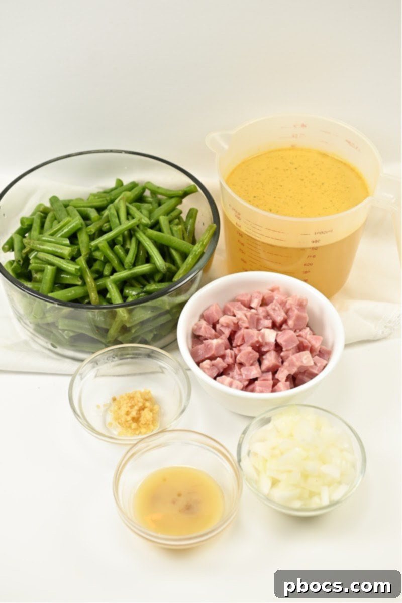 Hearty Keto Slow Cooker Ham and Green Beans 8 Low Carb Slow Cooker Green Beans and Ham Ingredients