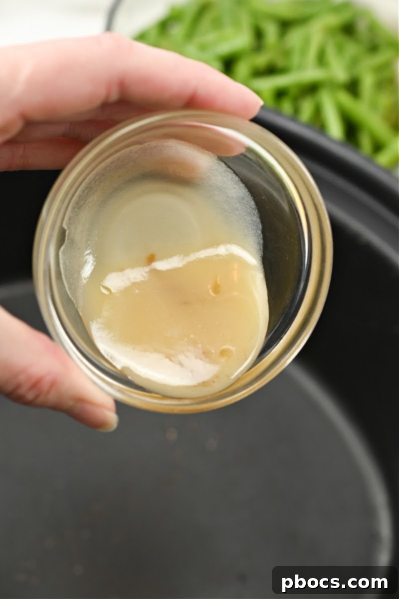 Hearty Keto Slow Cooker Ham and Green Beans 9 Bacon Grease