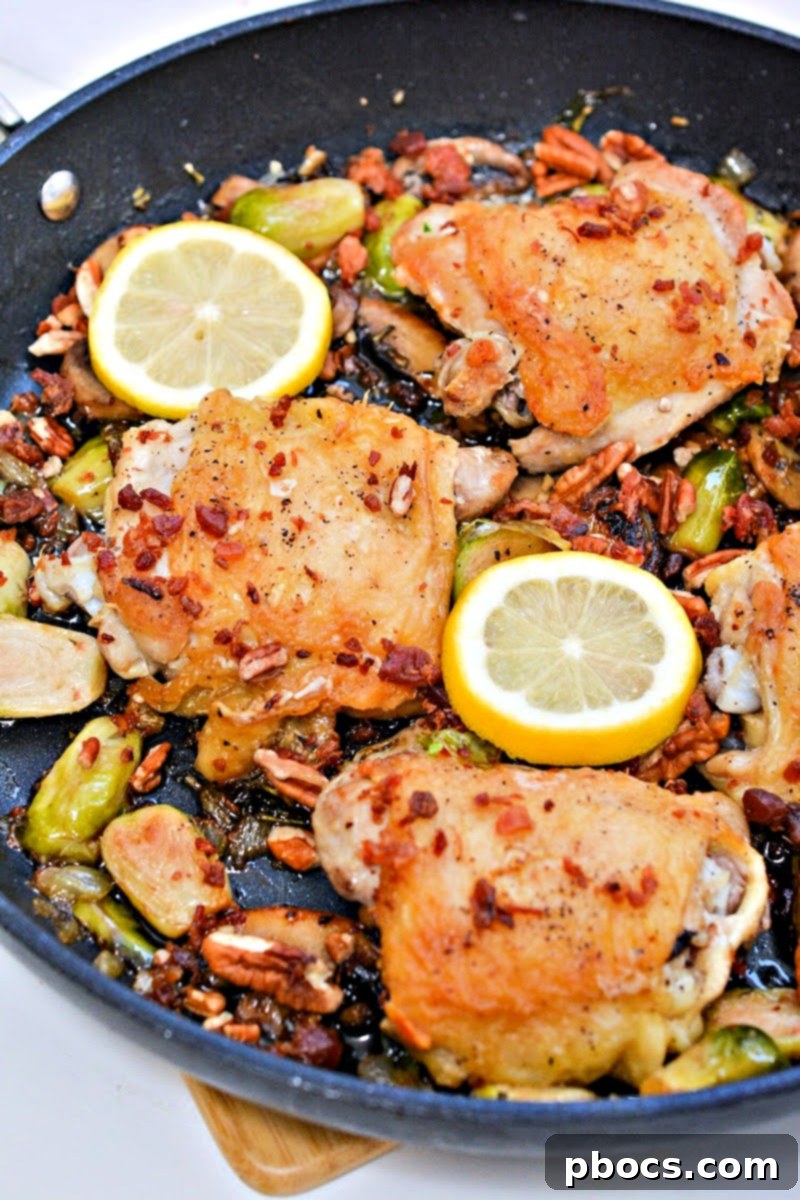 Keto Skillet Harvest Chicken simmering - Step 6