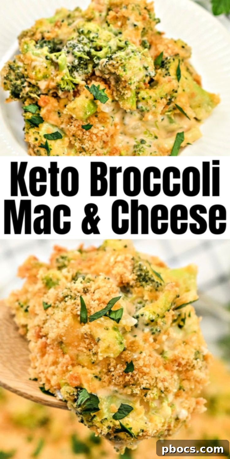 Keto Broccoli Mac and Cheese for Pinterest