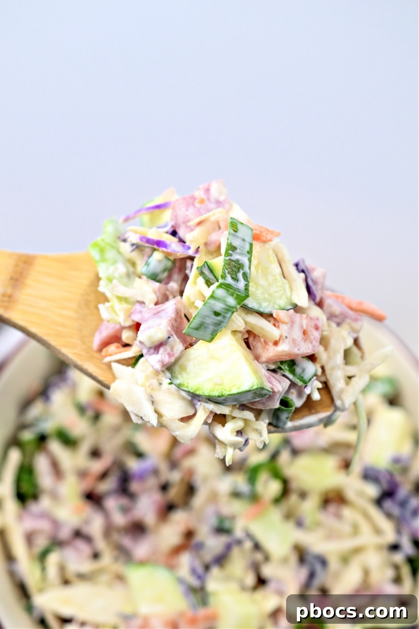Creamy Low Carb Ham and Cabbage Salad