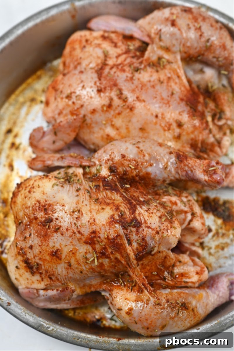 Preparing Keto Air Fryer Cornish Hens