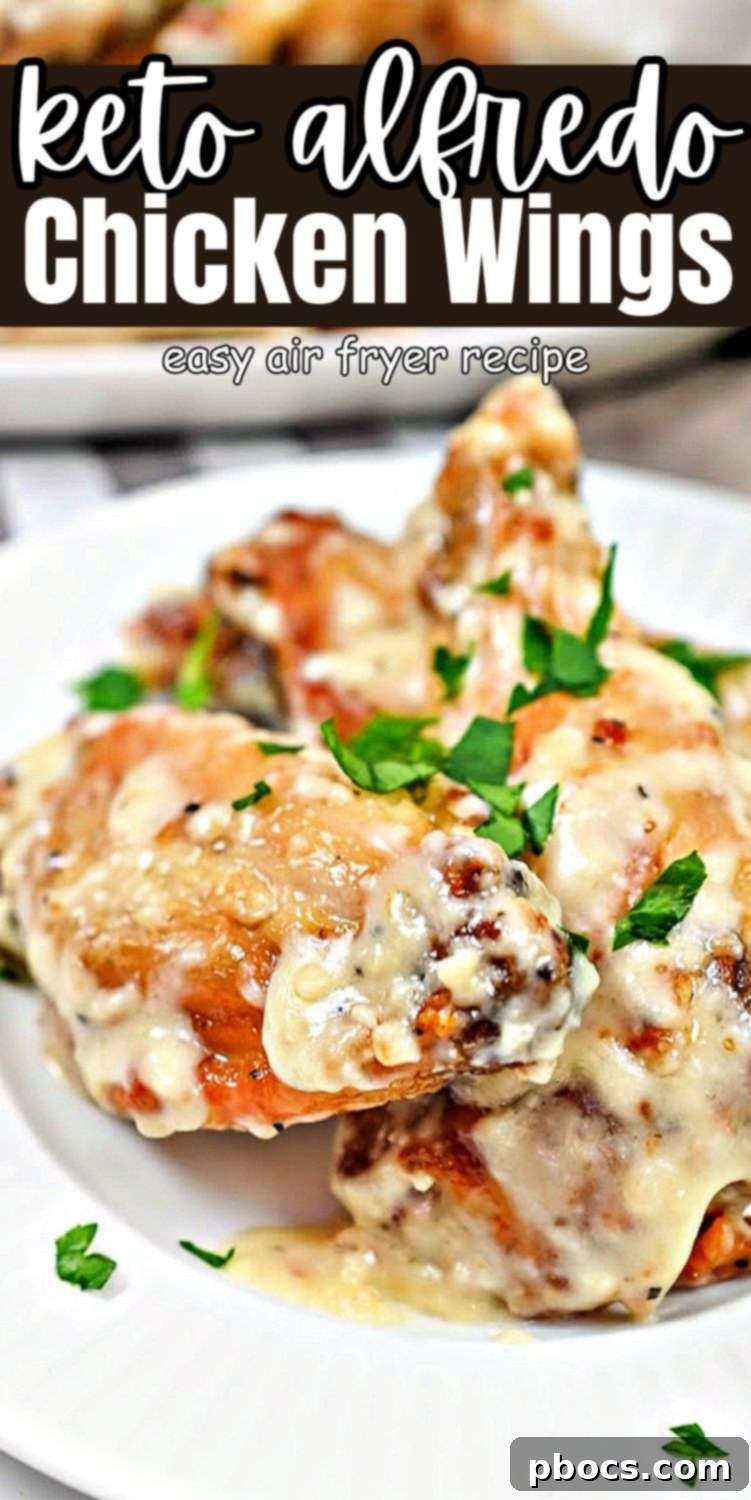 Keto Air Fryer Alfredo Wings