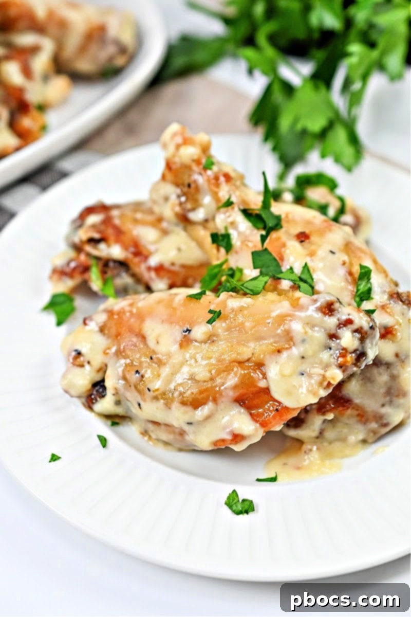 Keto Air Fryer Alfredo Chicken Wings