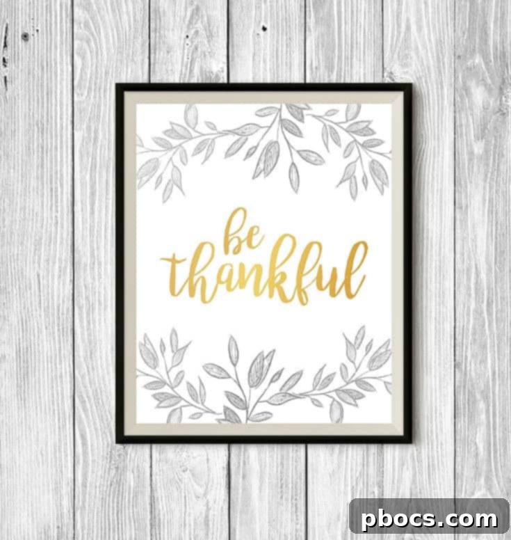 Free Thanksgiving Printable Wall Art