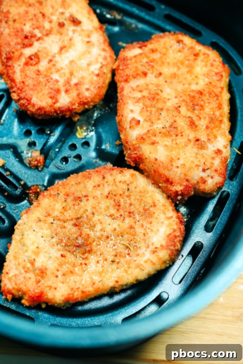 Air Fryer Golden Keto Pork Chops 4 Keto Air Fryer Shake and Bake Pork Chops