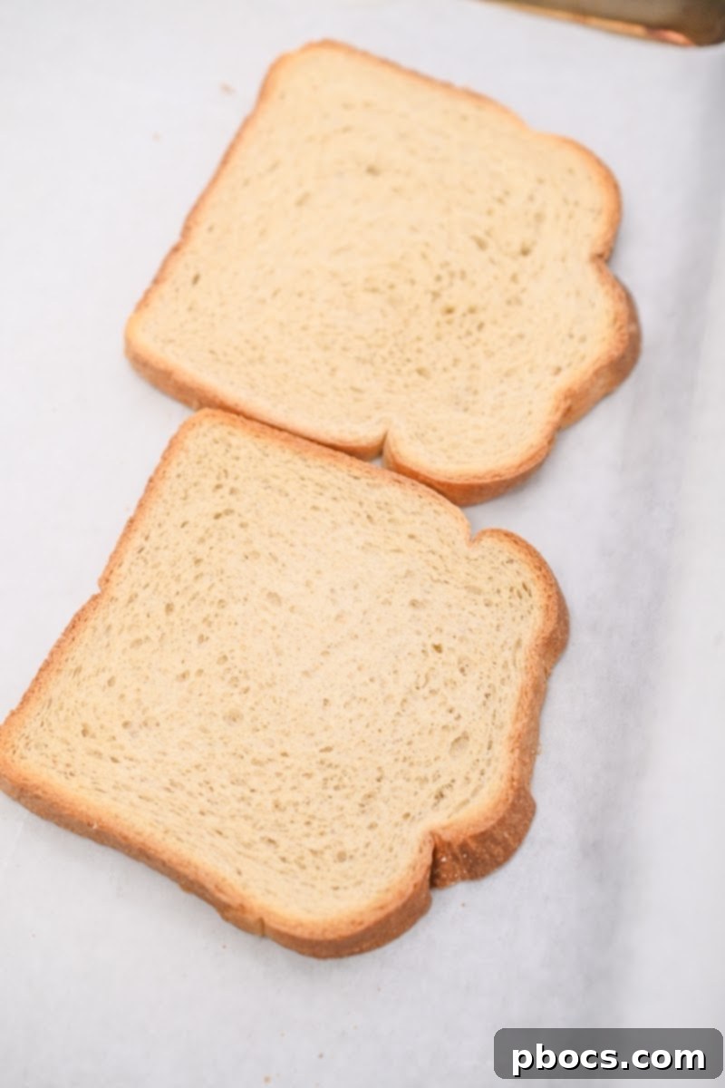 Savory Keto Cottage Cheese Toast 6 Two slices of keto bread