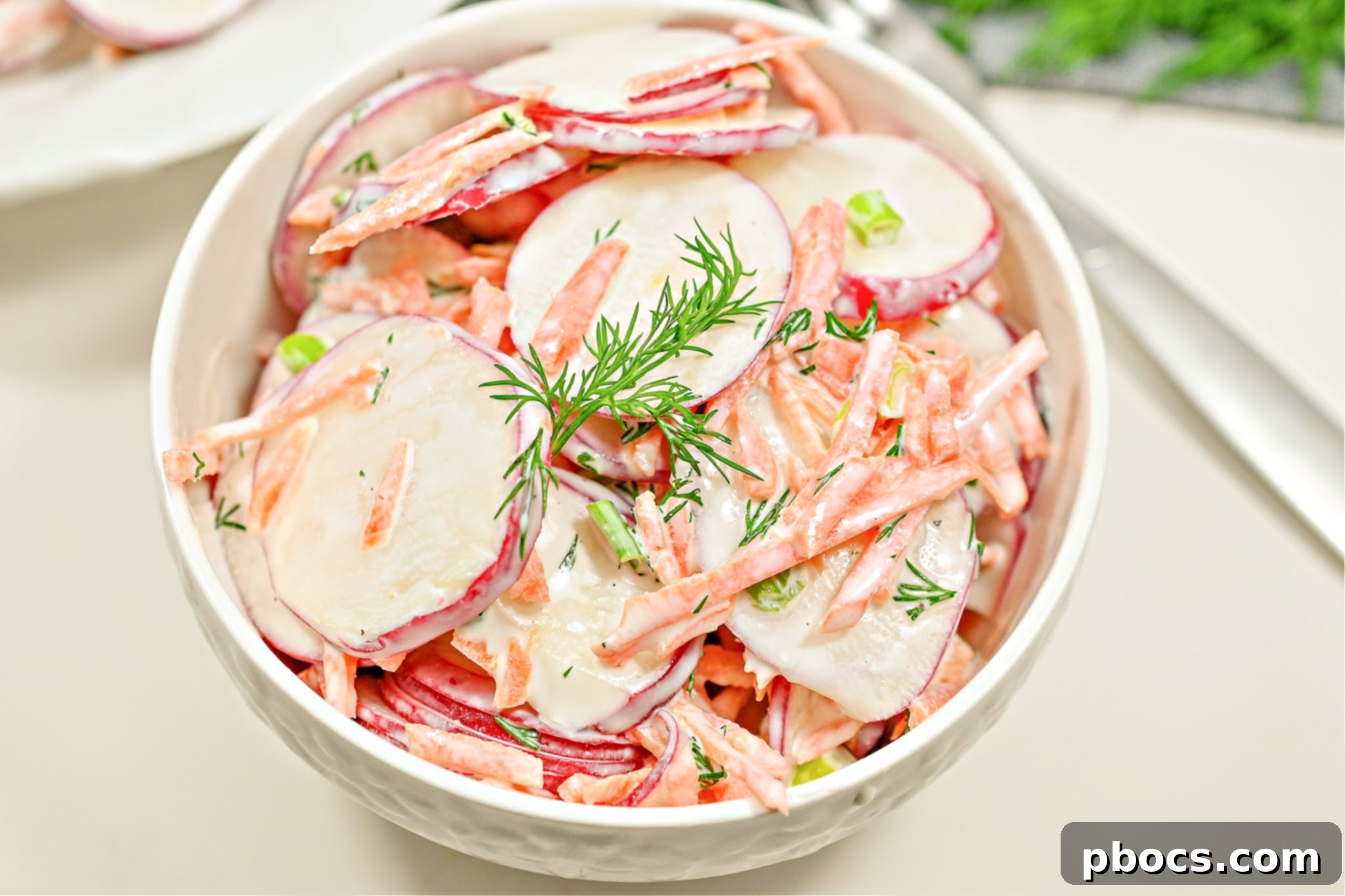 Refreshing Keto Carrot Radish Slaw 13 Finished Low Carb Keto Carrot and Radish Salad Ready to Serve