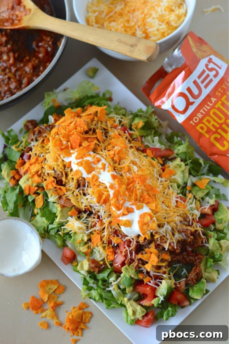 Low Carb Ground Beef Chili Salad