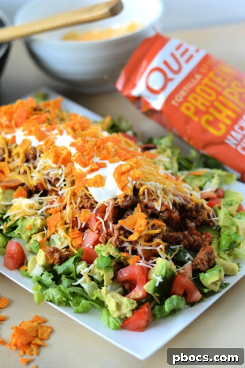 Low Carb Ground Beef Chili Salad