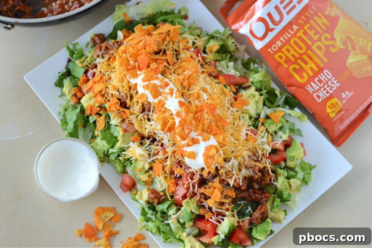 Low Carb Ground Beef Chili Salad