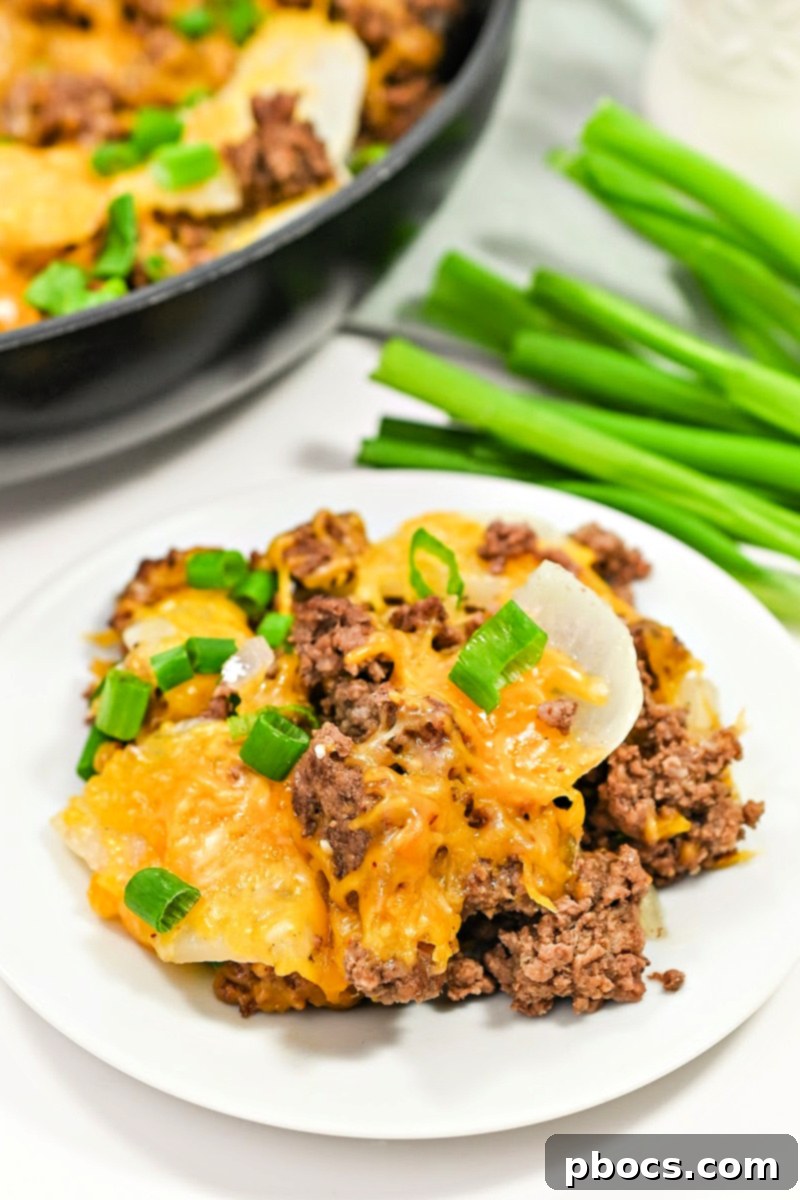 Keto Country Burger Skillet 2 Keto Country Hamburger Skillet Dinner