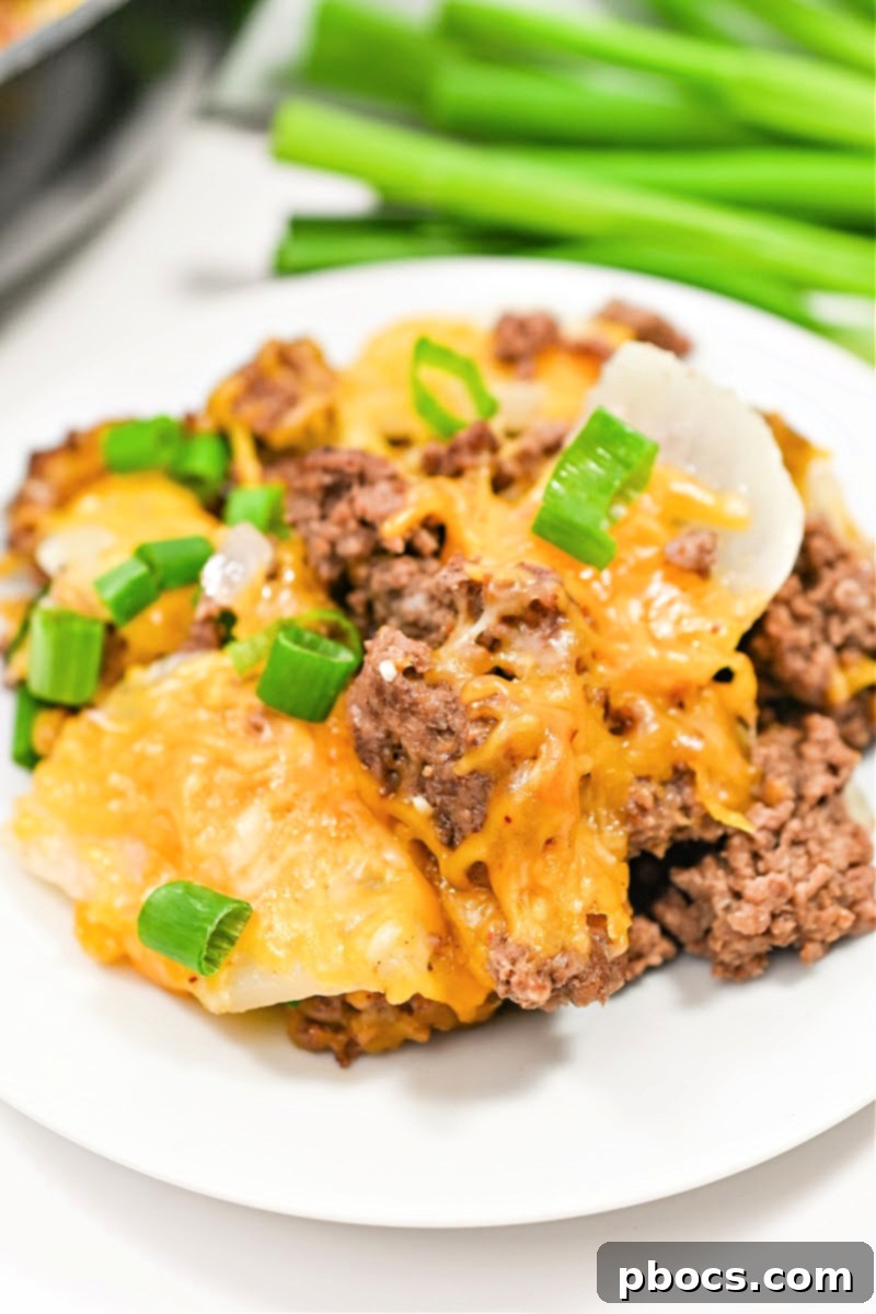 Keto Country Burger Skillet 6 Keto Country Hamburger Skillet Dinner