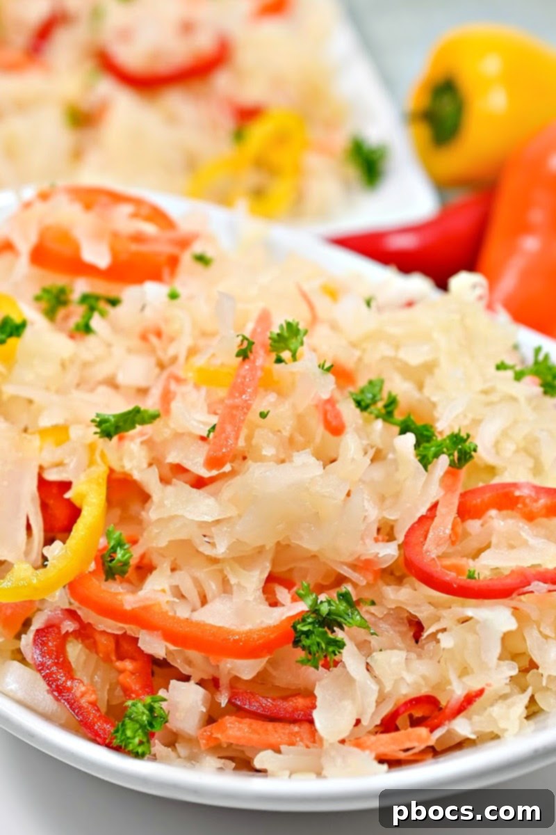 Refreshing Low Carb Sauerkraut Salad with Vibrant Veggies
