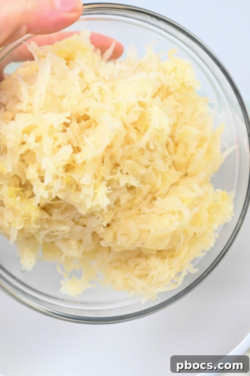 Drained Sauerkraut for Salad