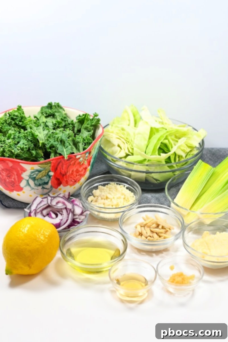 Ingredients for Keto TikTok Baked Salad including fresh vegetables, almonds, and cheese