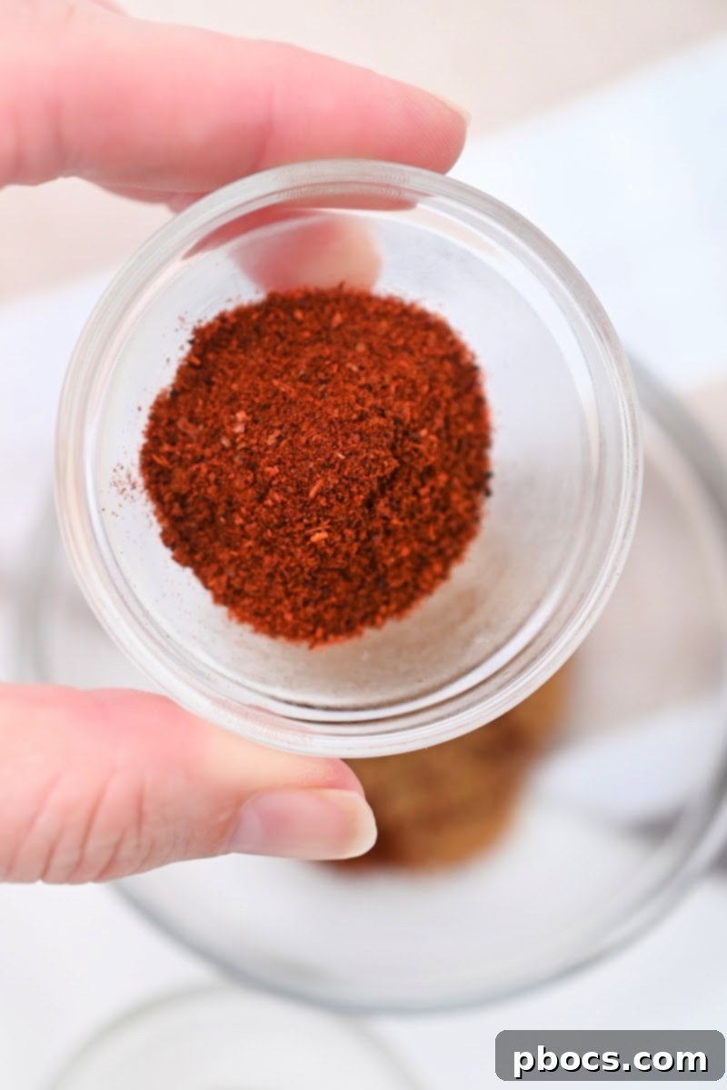 Close-up of chili powder spice