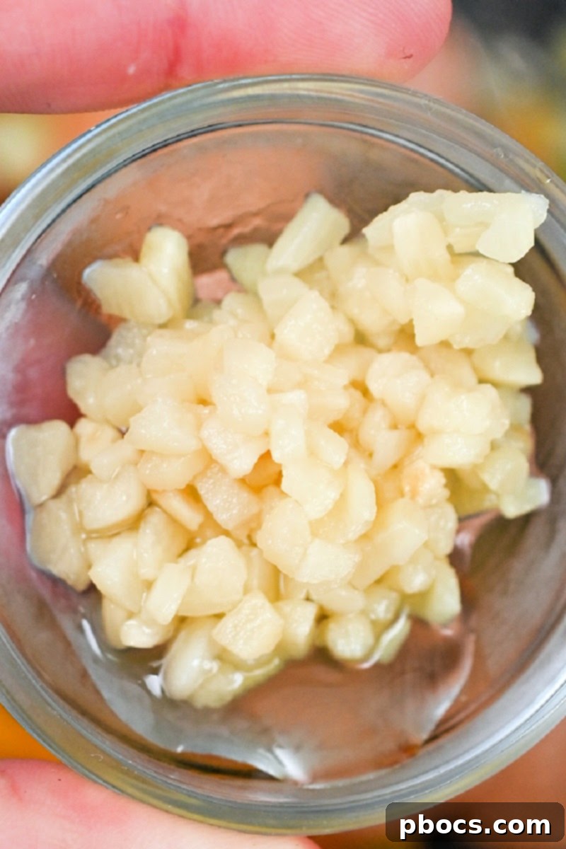 Adding minced garlic and Cajun seasoning to the jambalaya skillet.