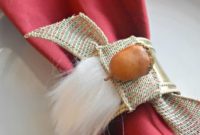 Handcrafted Faux Fur Acorn Napkin Rings