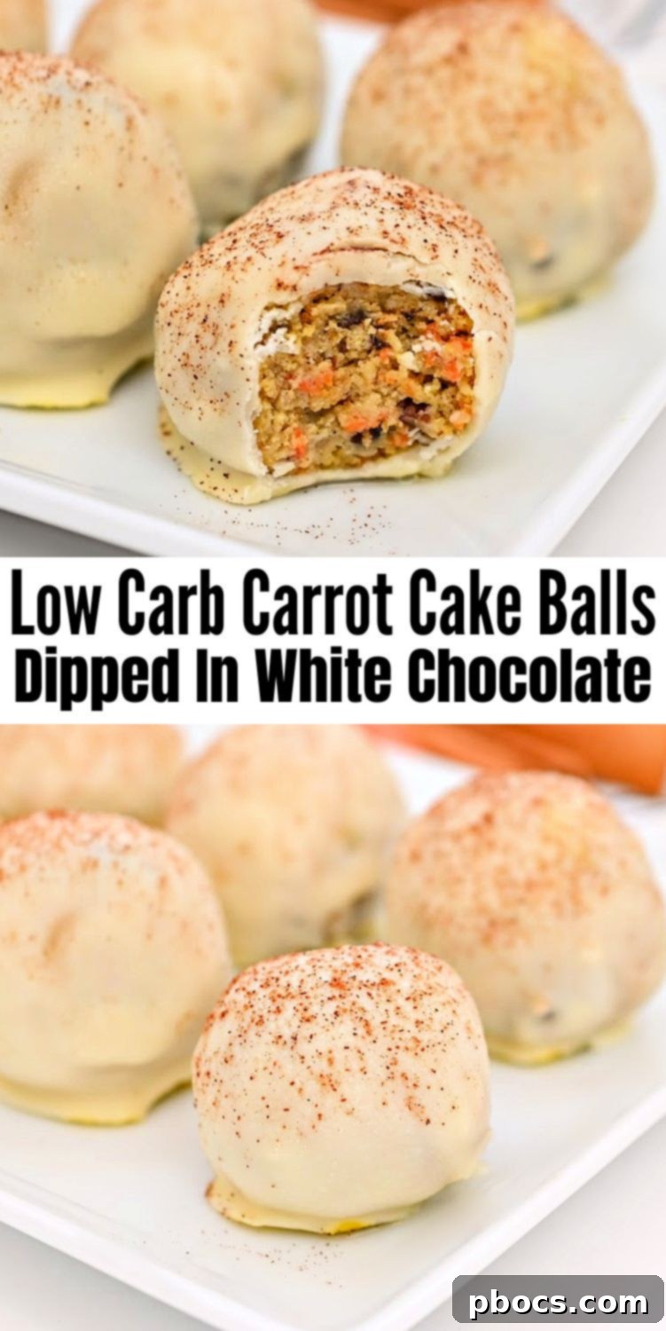 Pin for later: Low-Carb White Chocolate Carrot Cake Balls recipe image