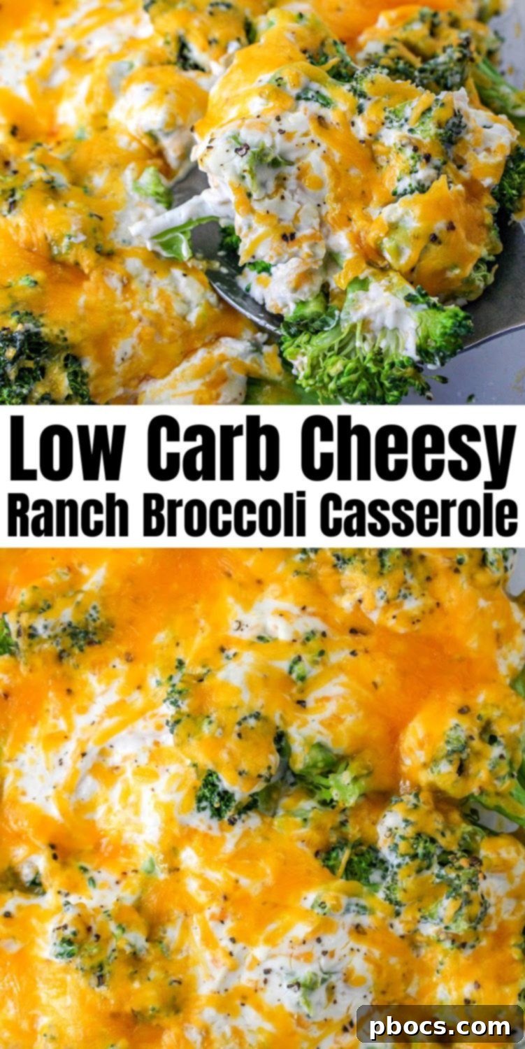 Low Carb Cheesy Ranch Broccoli Casserole