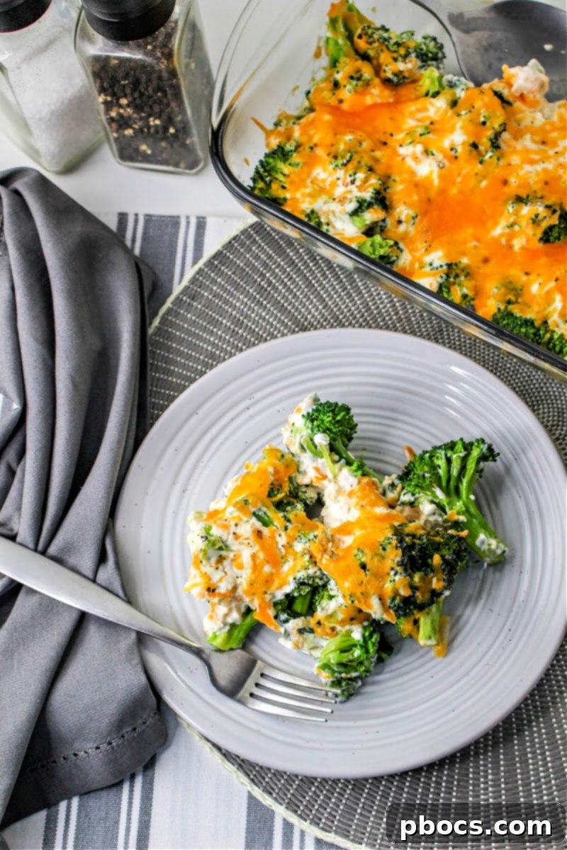 Low Carb Cheesy Ranch Broccoli Casserole
