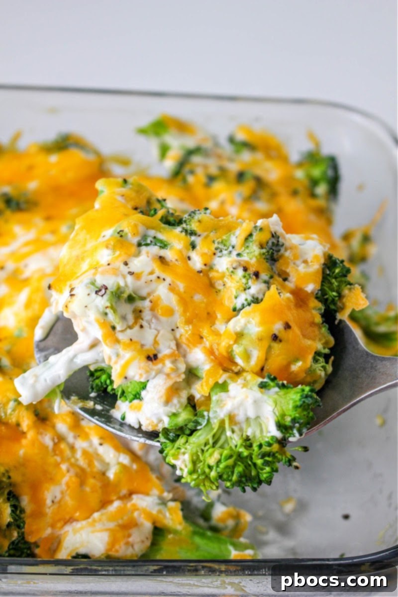 Low Carb Cheesy Ranch Broccoli Casserole