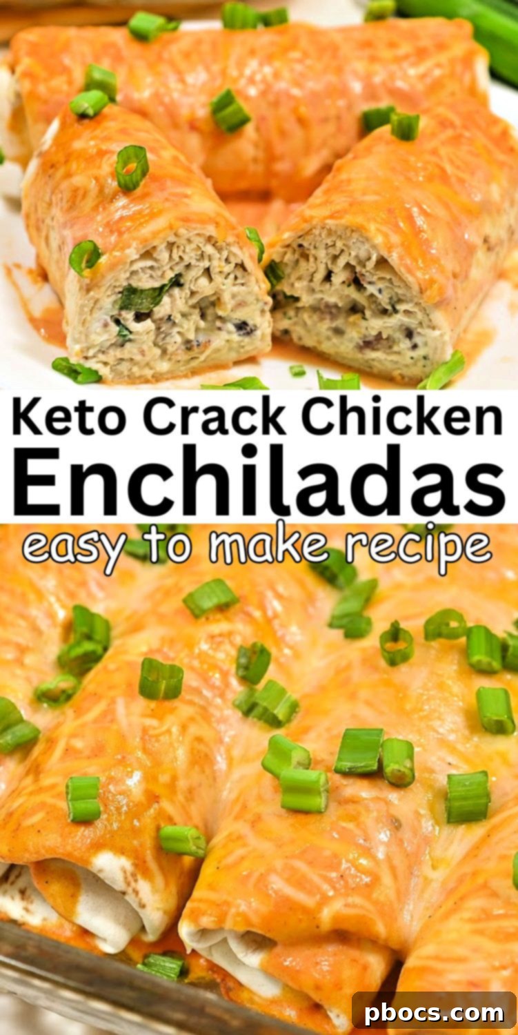 Keto Crack Chicken Enchiladas