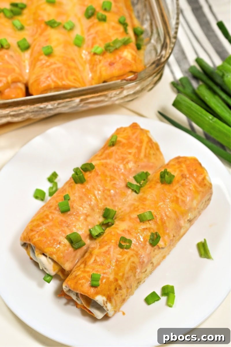 Delicious Keto Crack Chicken Enchiladas in a baking dish