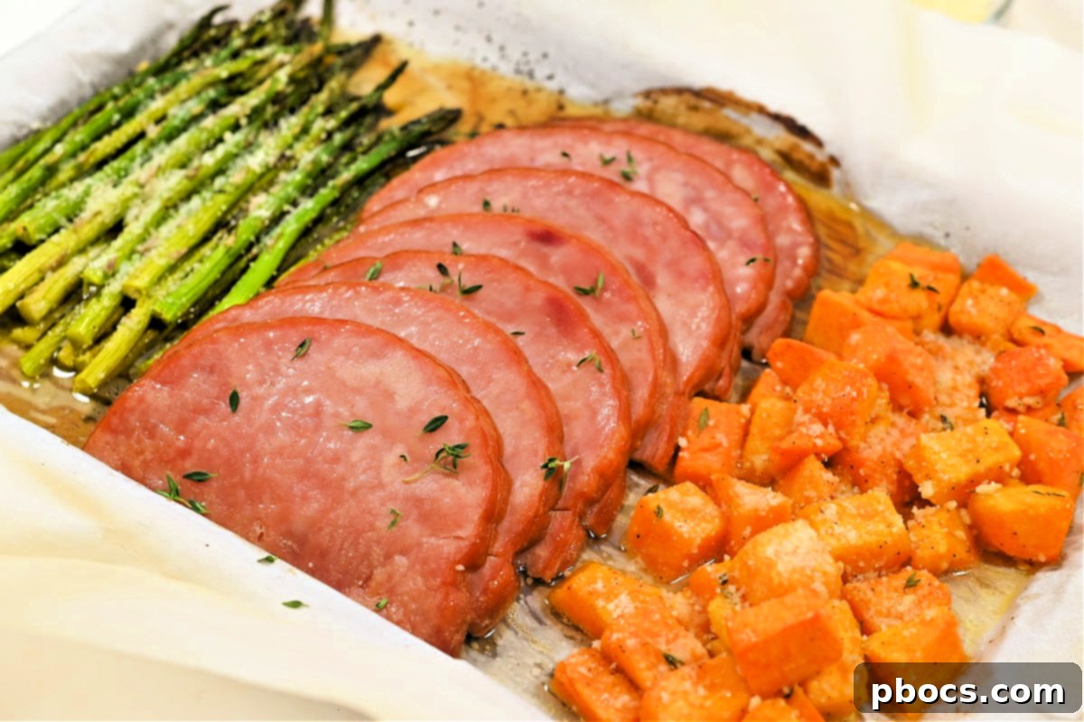 Low Carb Sheet Pan Easter Dinner - Cooked and ready to serve