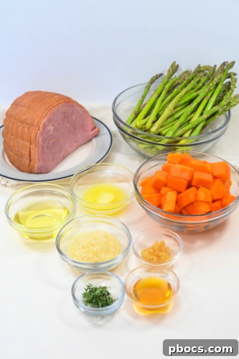 Ingredients for Low Carb Sheet Pan Easter Dinner