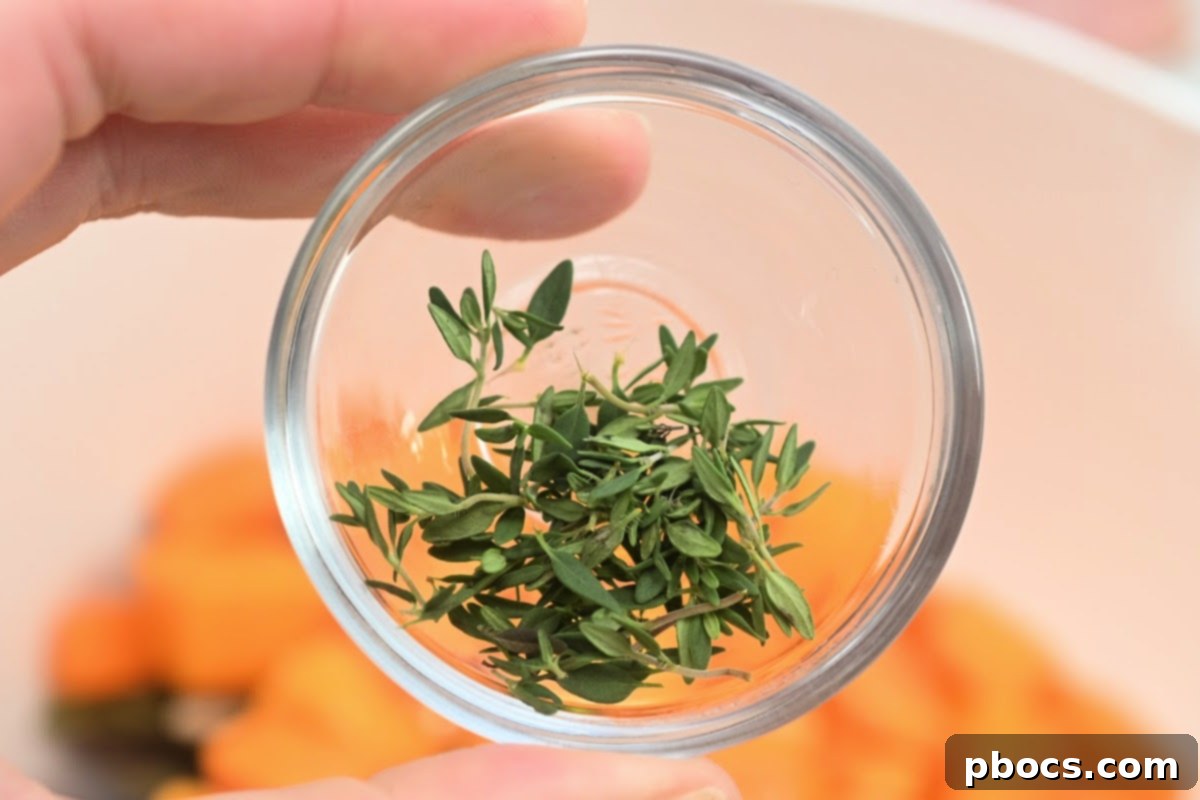 Fresh Chopped Thyme for the recipe