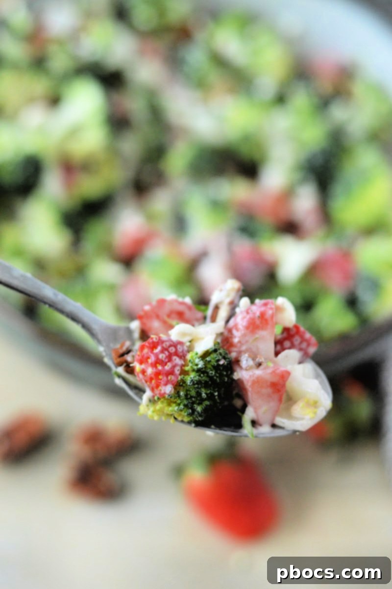 Low-Carb Strawberry Broccoli Salad