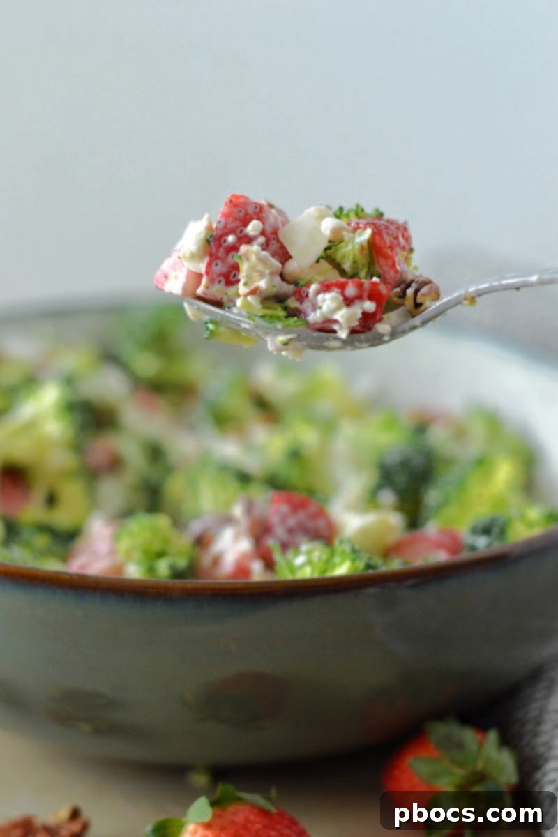 Low Carb Strawberry Broccoli Salad