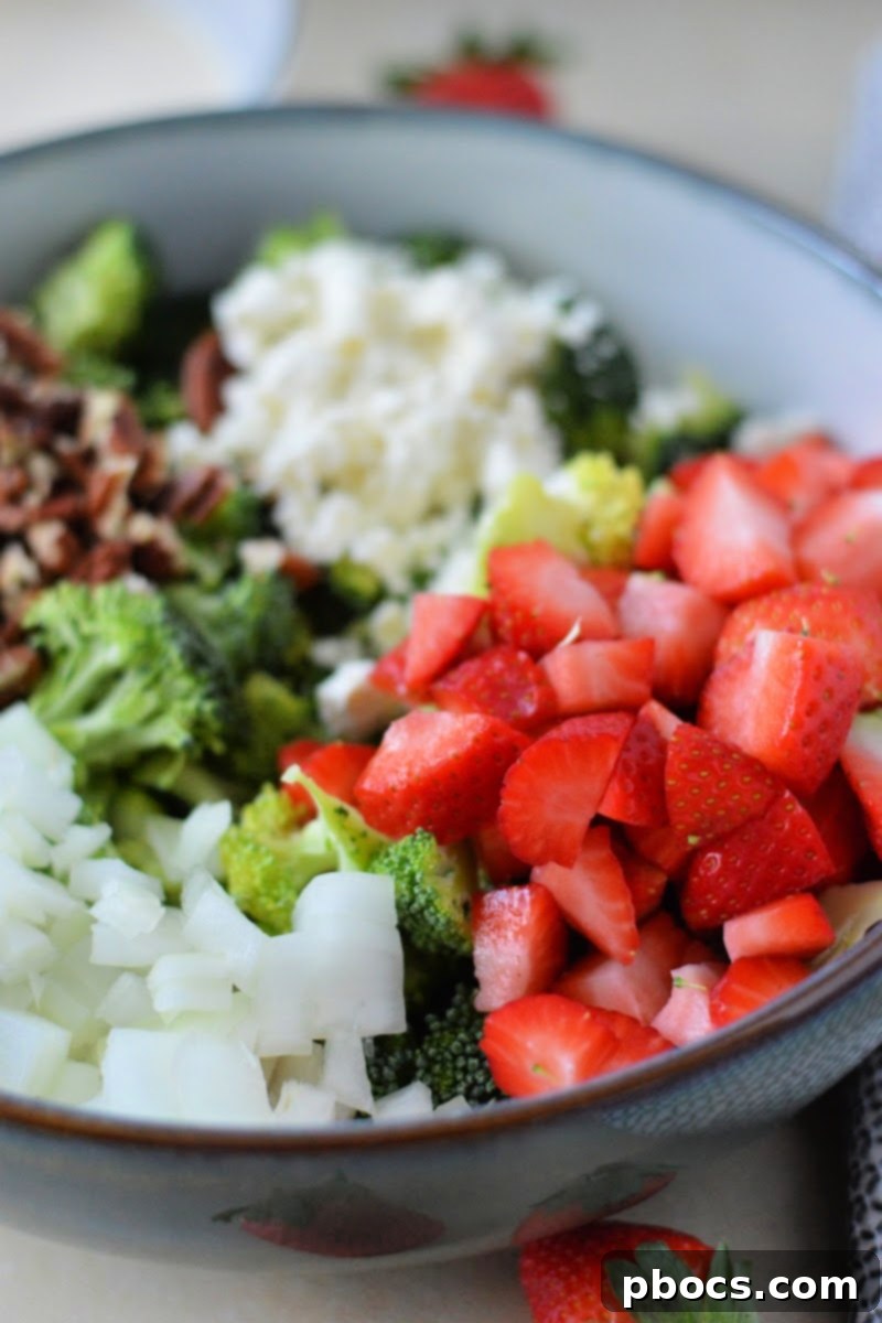 Low Carb Strawberry Broccoli Salad