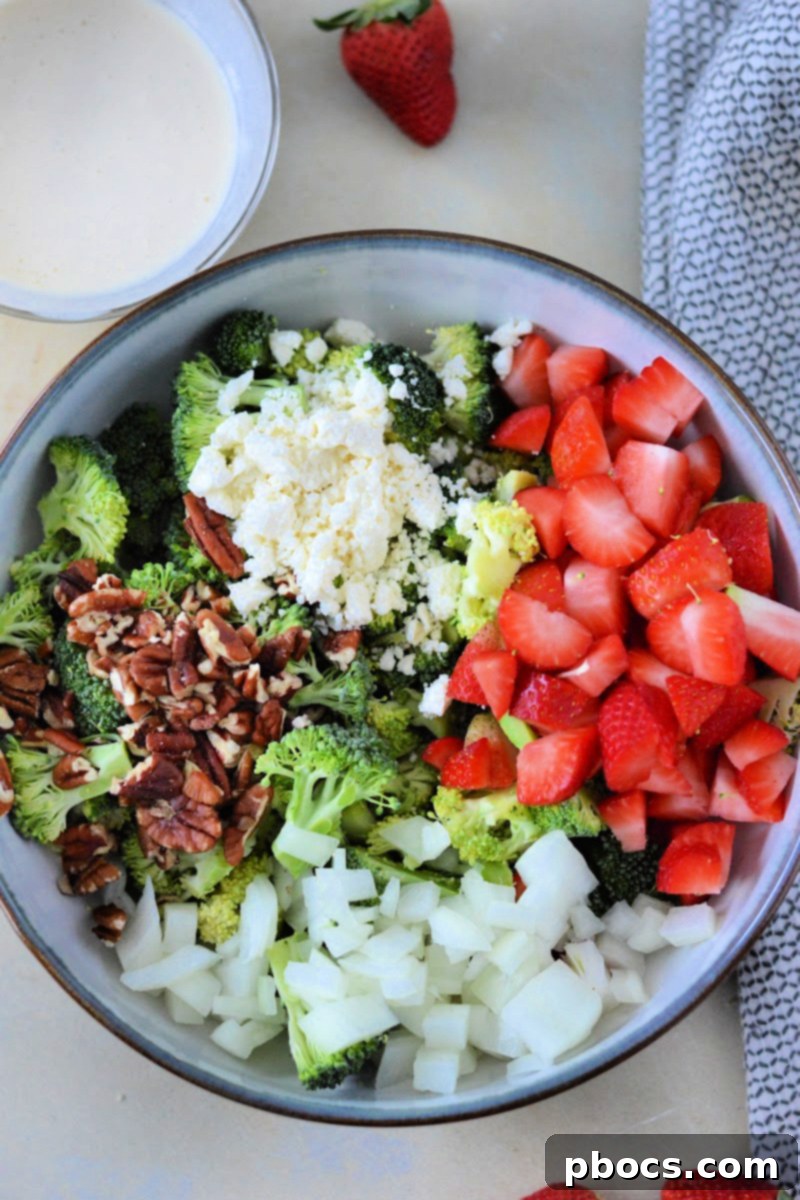Low-Carb Strawberry Broccoli Salad