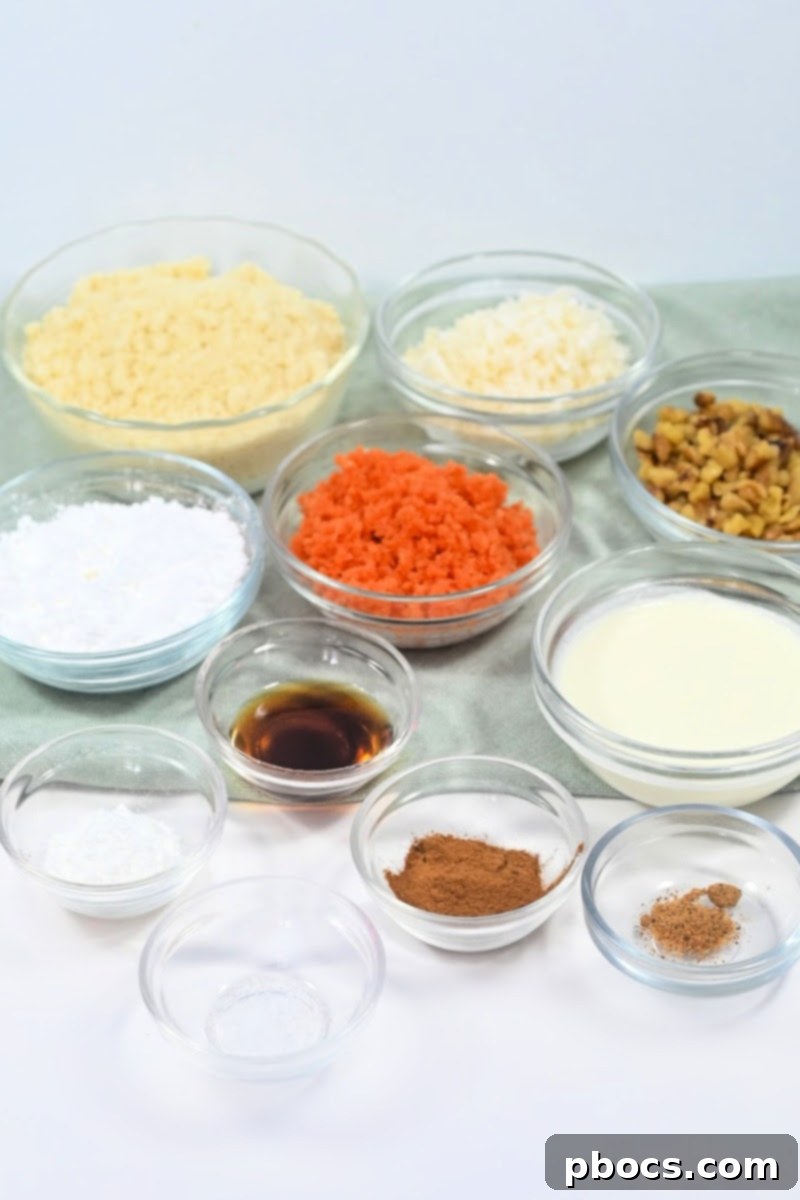 Keto Carrot Pancakes Ingredients