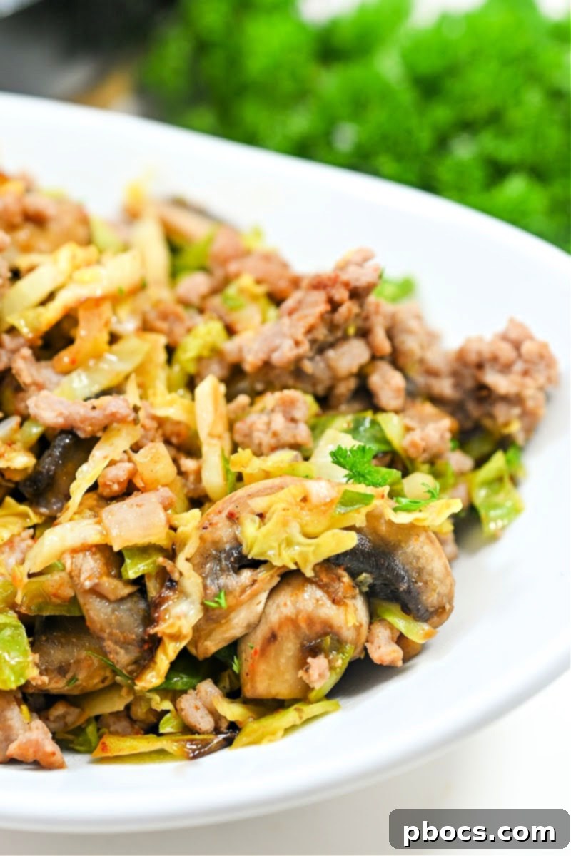 Keto Ground Pork and Shredded Brussels Sprouts Skillet with recommended side dishes
