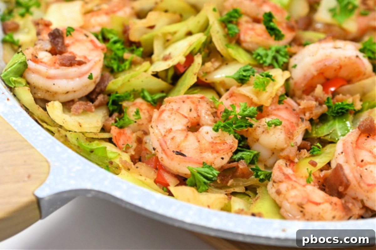 Plated Keto Jerk Shrimp and Cabbage with Delicious Sides