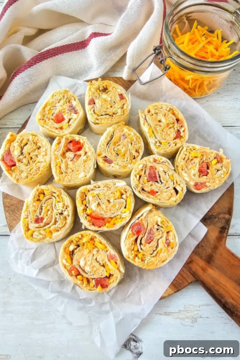 Low-Carb Chicken Taco Pinwheels