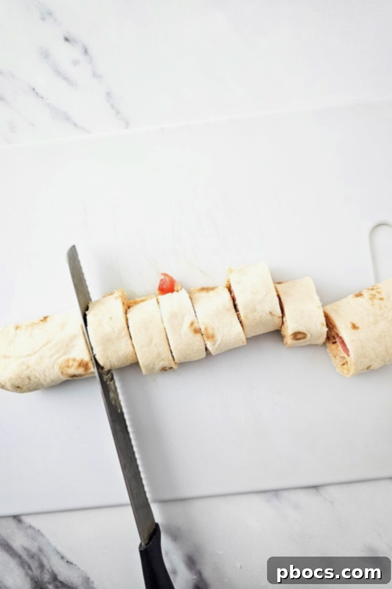 Slicing the pinwheels