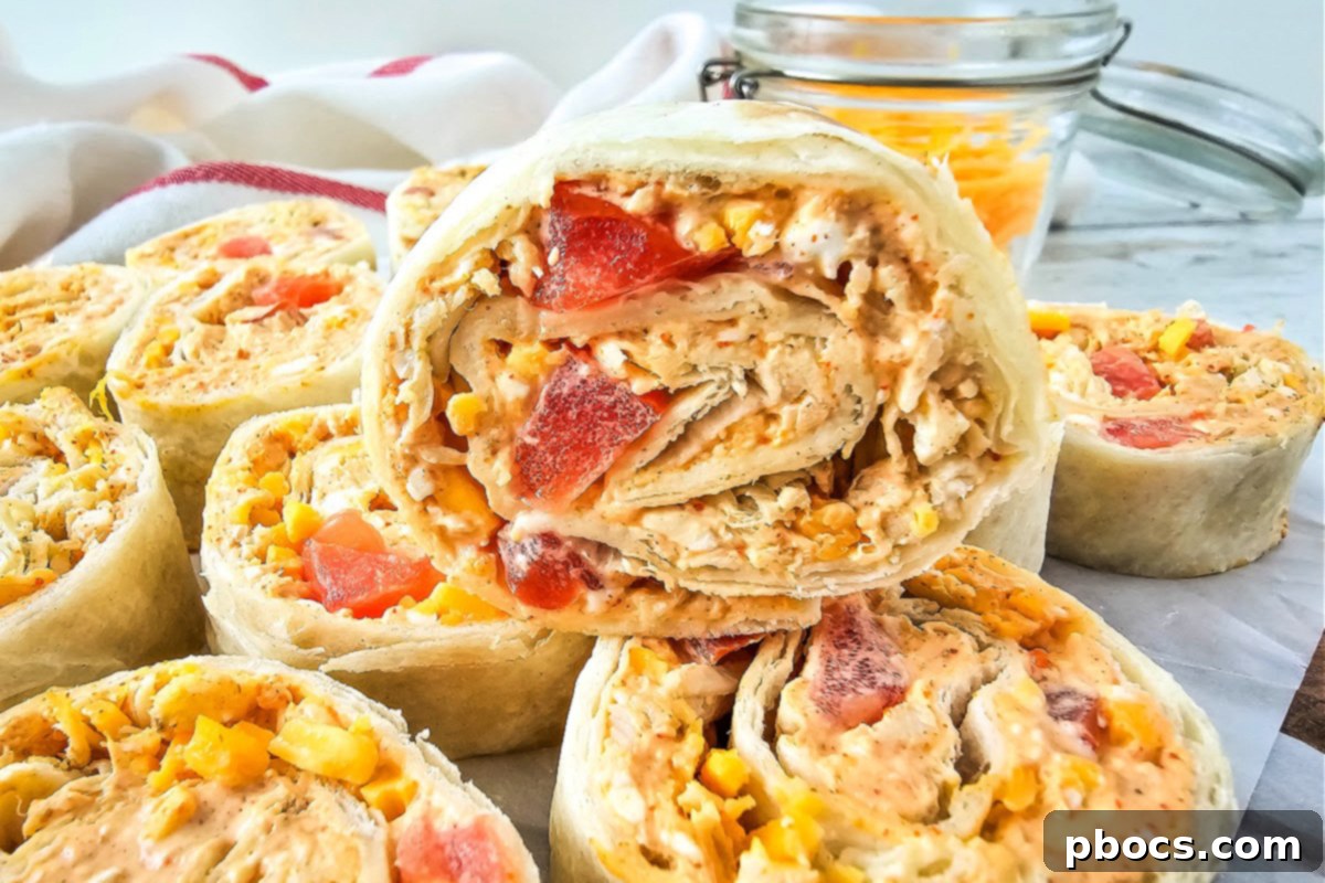 Low-Carb Chicken Taco Pinwheels