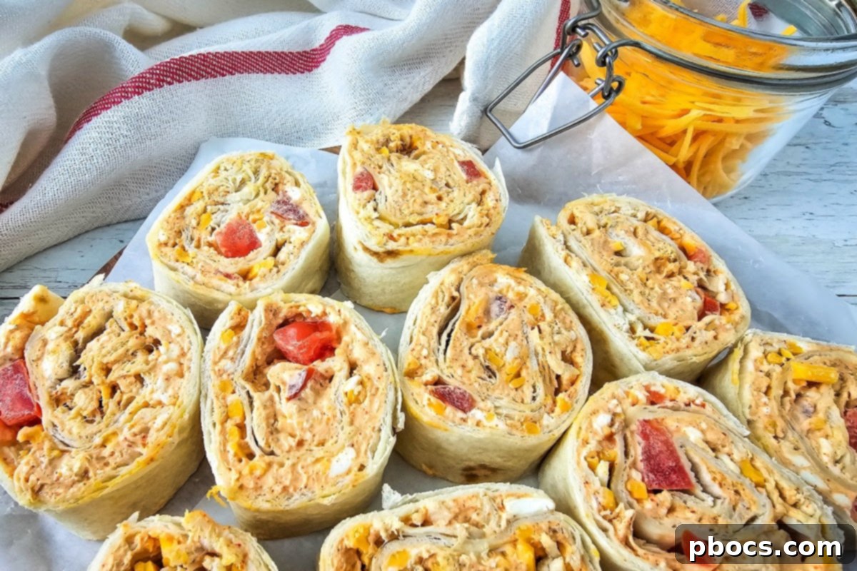 Low-Carb Chicken Taco Pinwheels