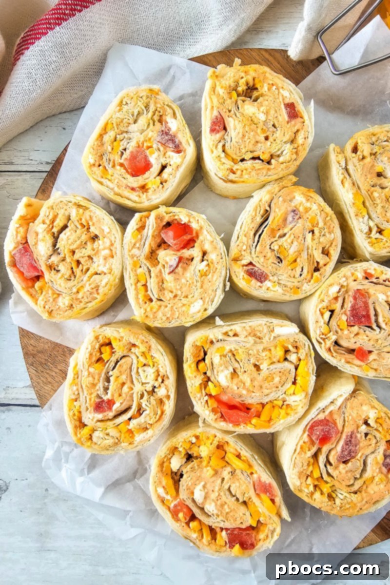 Low-Carb Chicken Taco Pinwheels